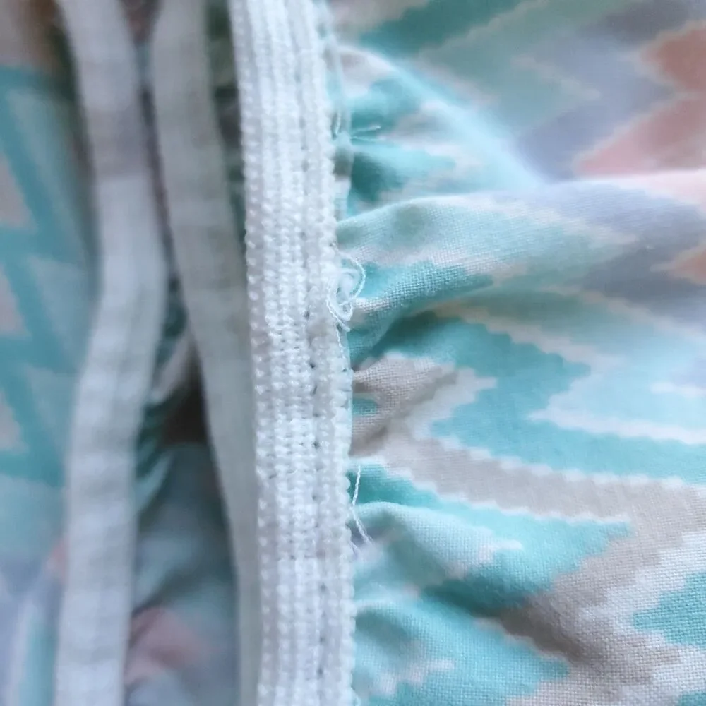 Vintage Martex Full Double Percale Sheet Set Complete 4 Piece Flamestitch Pastel